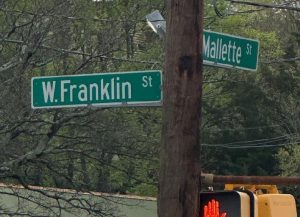 W. Franklin and Mallette Street Signs